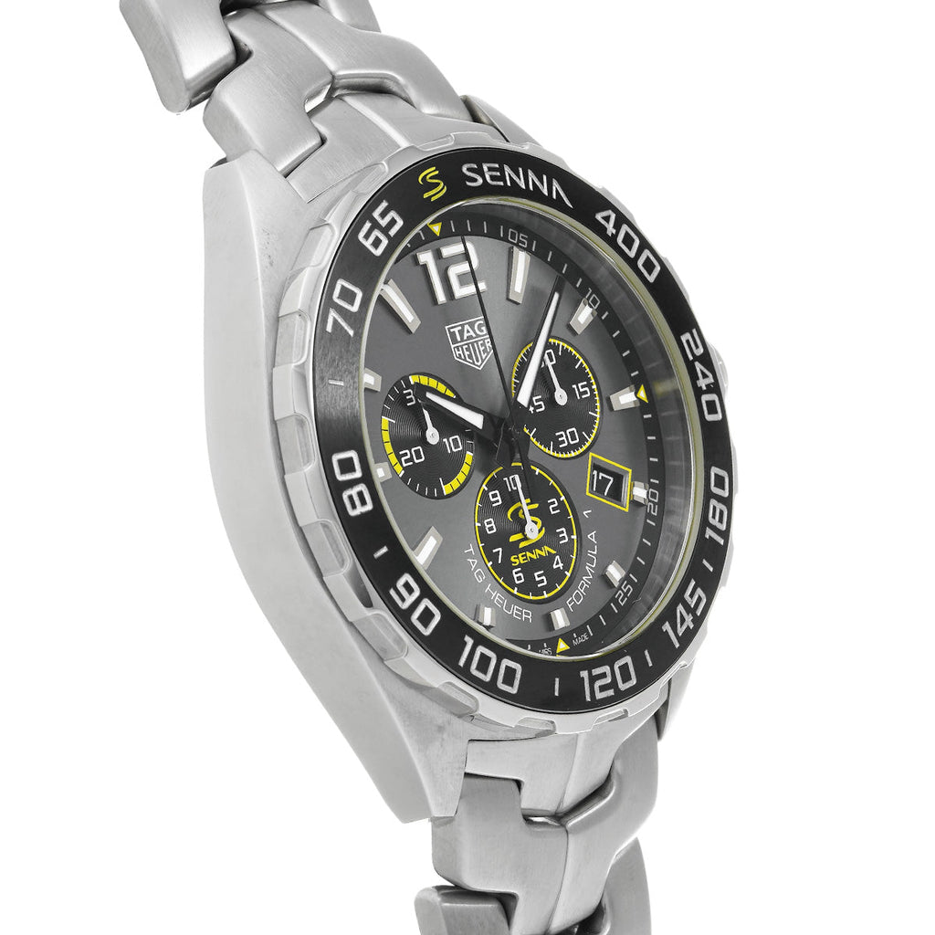 Tag Heuer Formula 1 Ayrton Senna Special Edition Grey Dial Silver Steel Strap Watch for Men - CAZ101AF.BA0637 Buy Now By Tag Heuer