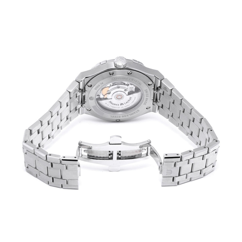 Maurice Lacroix Aikon Automatic Black Dial Silver Steel Strap Watch For Men - AI6008-SS002-330-1 Buy Now By Maurice Lacroix