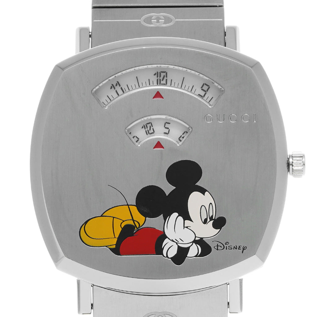 Gucci Grip x Disney Quartz Silver Dial Silver Steel Strap Unisex Watch - YA157419 Buy Now By Gucci