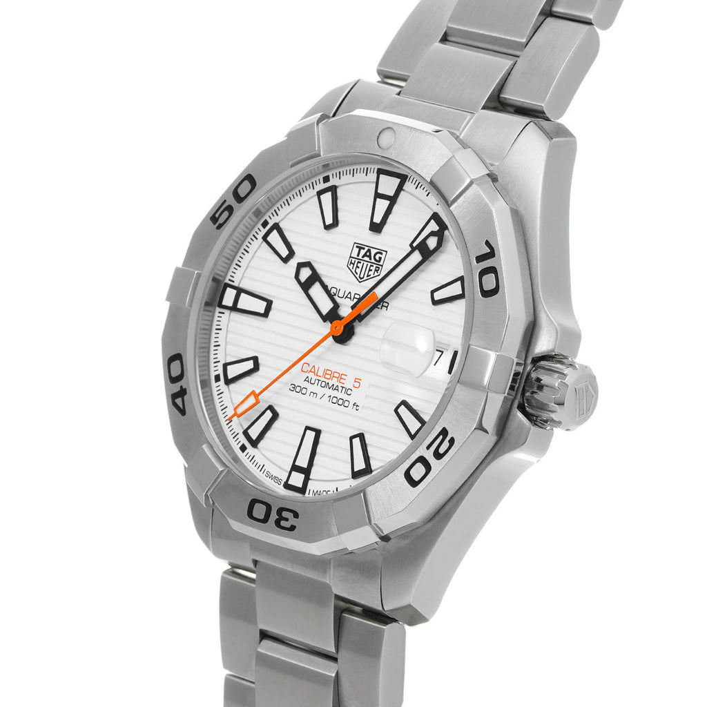 Tag Heuer Aquaracer Automatic White Dial Silver Steel Strap Watch for Men - WBD2111.BA0928 Buy Now By Tag Heuer