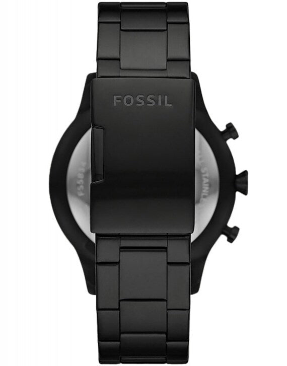 Fossil Pilot Chronograph Black Dial Black Steel Strap Watch for Men - FS5811 Buy Now By Fossil