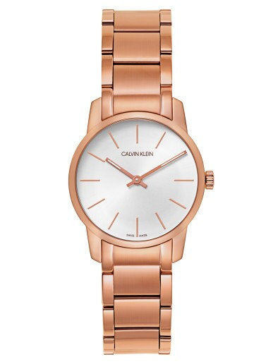 Calvin Klein City White Mother of Pearl Dial Rose Gold Steel Strap Watch for Women - K2G23646 Buy Now By Calvin Klein