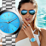 Michael Kors Runway Blue Dial Silver Steel Strap Watch for Women - MK3292 Buy Now By Michael Kors