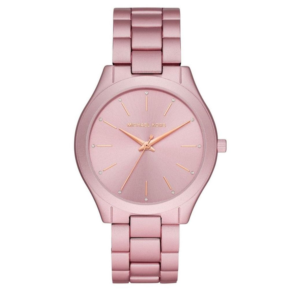 Michael Kors Slim Runway Pink Dial Pink Steel Strap Watch For Women - MK4456 Buy Now By Michael Kors
