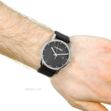 Calvin Klein City Quartz Black Dial Black Leather Strap Watch for Men - K2G2G1C1 Buy Now By Calvin Klein