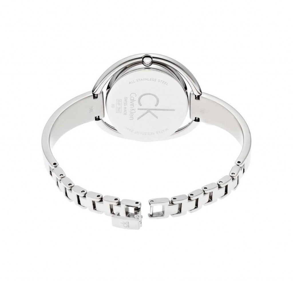 Calvin Klein Impetuous Black Dial Silver Steel Strap Watch for Women - K4F2N111 Buy Now By Calvin Klein