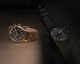 Maurice Lacroix Pontos S Diver Automatic Black Dial Brown Leather Strap Watch For Men - PT6248-BRZ01-330-2 Buy Now By Maurice Lacroix