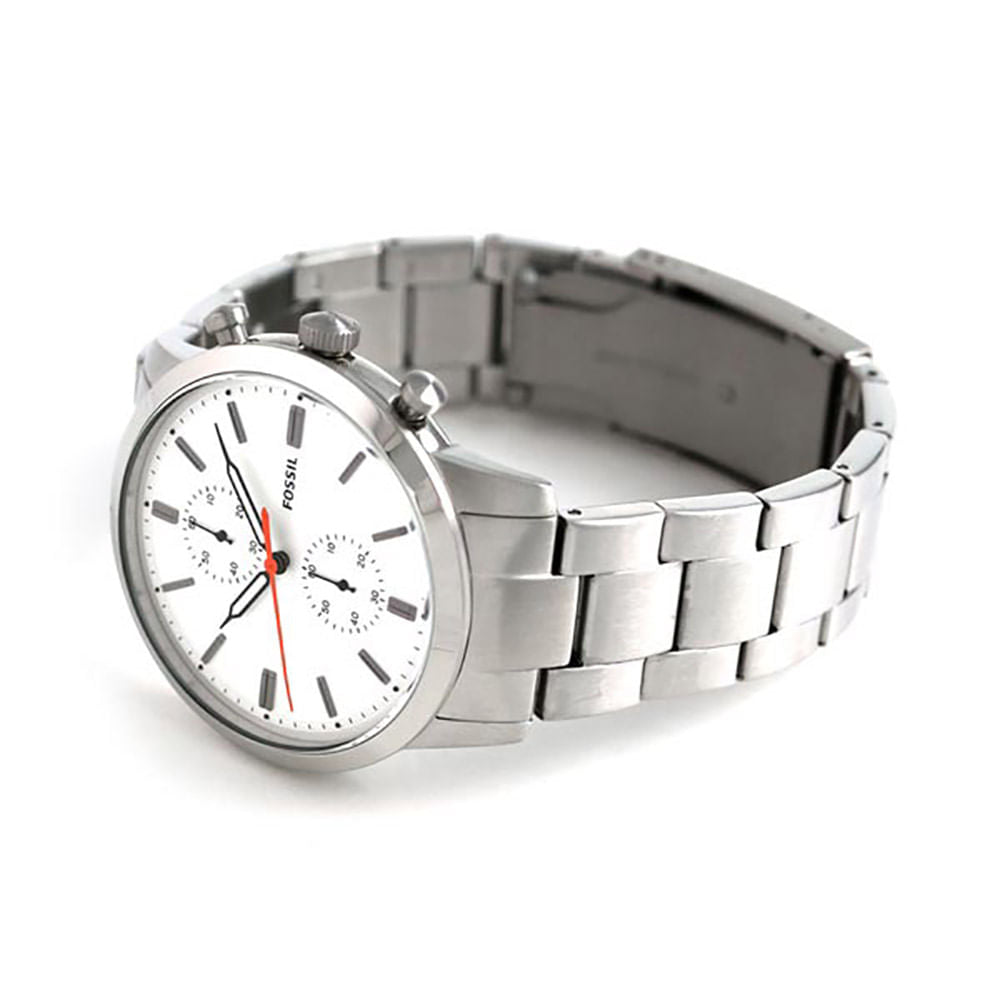 Fossil Townsman White Dial Silver Steel Strap Watch for Men - FS5346 Buy Now By Fossil