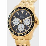 Guess Odyssey Multifunction Black Dial Gold Steel Strap Watch For Men - W1107G4 Buy Now By Guess