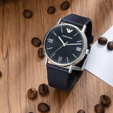 Emporio Armani Kappa Quartz Blue Dial Blue Leather Strap Watch For Women - AR11012 Buy Now By Emporio Armani