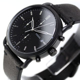 Fossil Commuter Black Dial Black Leather Strap Watch for for Men - FS5504 Buy Now By Fossil