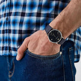 Emporio Armani Kappa Quartz Blue Dial Blue Leather Strap Watch For Women - AR11012 Buy Now By Emporio Armani