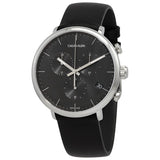 Calvin Klein High Noon Chronograph Black Dial Black Leather Strap Watch for Men - K8M271C1 Buy Now By Calvin Klein