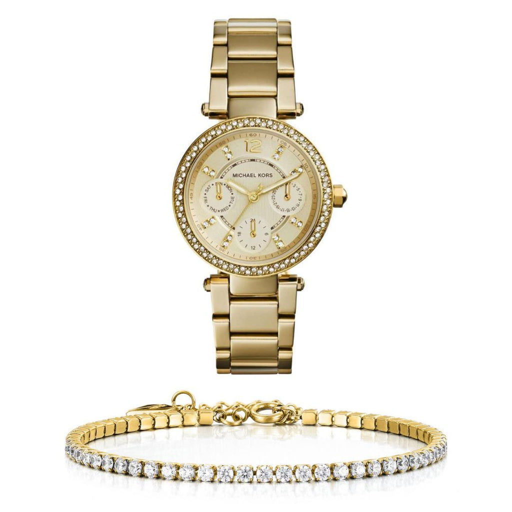 Michael Kors Parker White Dial Gold Steel Strap Watch for Women - MK6056 Buy Now By Michael Kors