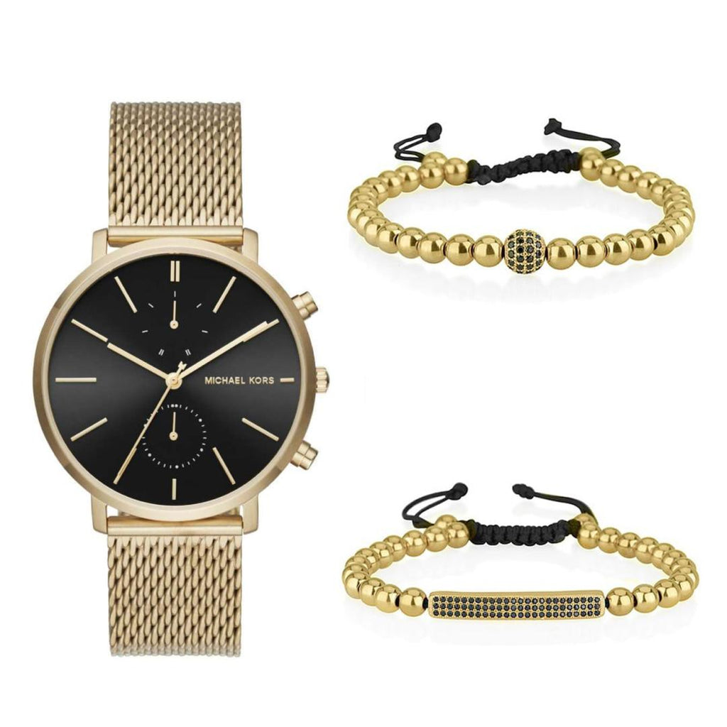 Michael Kors Jaryn Black Dial Gold Steel Strap Watch for Men - MK8503 Buy Now By Michael Kors