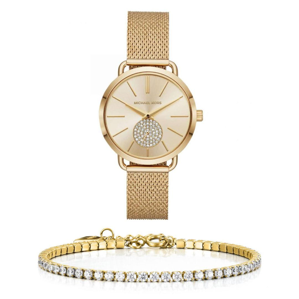Michael Kors Portia Gold Dial Gold Mesh Bracelet Watch for Women - MK3844 Buy Now By Michael Kors