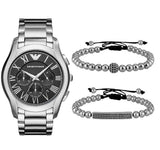 Emporio Armani Valente Chronograph Quartz Black Dial Silver Steel Strap Watch For Men - AR11083 Buy Now By Emporio Armani