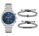 Emporio Armani Luigi Chronograph Quartz Blue Dial Silver Steel Strap Watch For Men - AR1974 Buy Now By Emporio Armani
