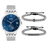 Hugo Boss Corporal Blue Dial Silver Steel Strap Watch for Men - 1513642 Buy Now By Hugo Boss