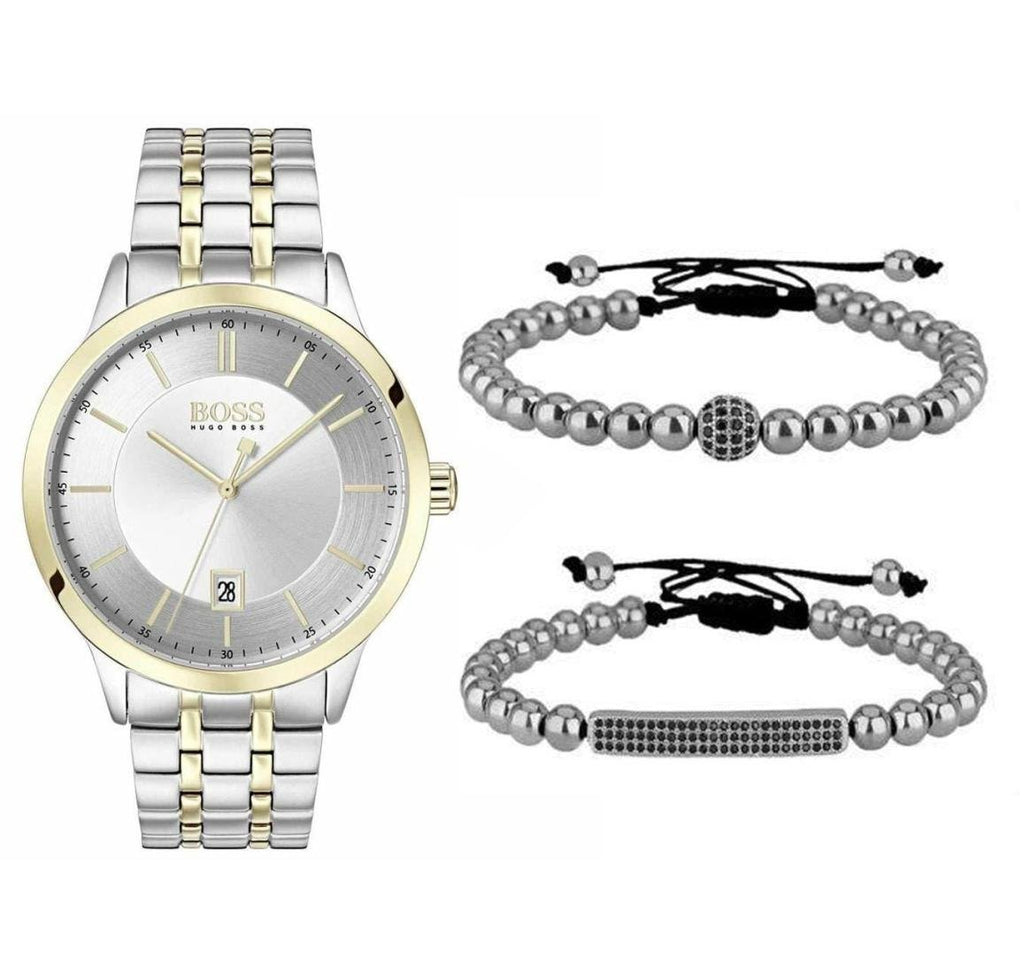 Hugo Boss Classic Silver Dial Two Tone Steel Strap Watch for Men - 1513687 Buy Now By Hugo Boss