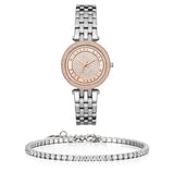 Michael Kors Darci Rose Gold Dial Silver Steel Strap Watch for Women - MK3446 Buy Now By Michael Kors
