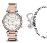 Michael Kors Parker White Dial Two Tone Steel Strap Watch for Women - MK5820 Buy Now By Michael Kors