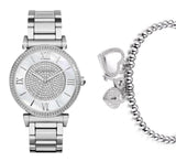 Michael Kors Catlin Silver Dial Silver Steel Strap Watch for Women - MK3355 Buy Now By Michael Kors
