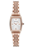 Emporio Armani Gianni T Bar Quartz Crystals White Dial Rose Gold Steel Strap Watch For Women - AR11406 Buy Now By Emporio Armani