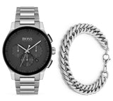 Hugo Boss Peak Black Dial Silver Steel Strap Watch for Men - 1513762 Buy Now By Hugo Boss