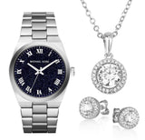 Michael Kors Channing Midnight Blue Dial Silver Steel Strap Watch for Women - MK6113 Buy Now By Michael Kors
