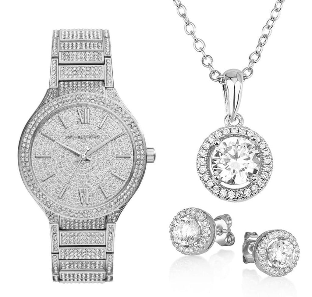 Michael Kors Kerry Crystal Pave Silver Dial Silver Steel Strap Watch For Women - MK3359 Buy Now By Michael Kors