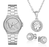 Michael Kors Lennox Quartz Silver Dial Silver Steel Strap Watch For Women - MK7234 Buy Now By Michael Kors