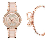 Michael Kors Parker Pink Dial Pink Steel Strap Watch for Women - MK6176 Buy Now By Michael Kors