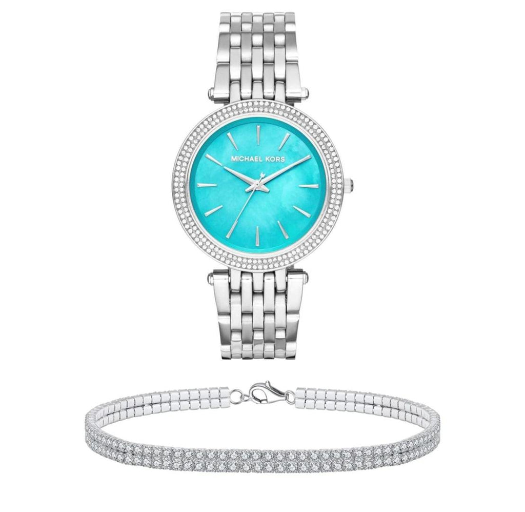 Michael Kors Darci Mother of Pearl Blue Dial Silver Steel Strap Watch for Women - MK3515 Buy Now By Michael Kors