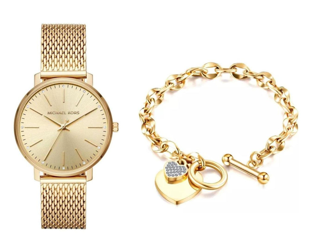 Michael Kors Pyper Quartz Gold Dial Gold Mesh Strap Watch For Women - MK4339 Buy Now By Michael Kors