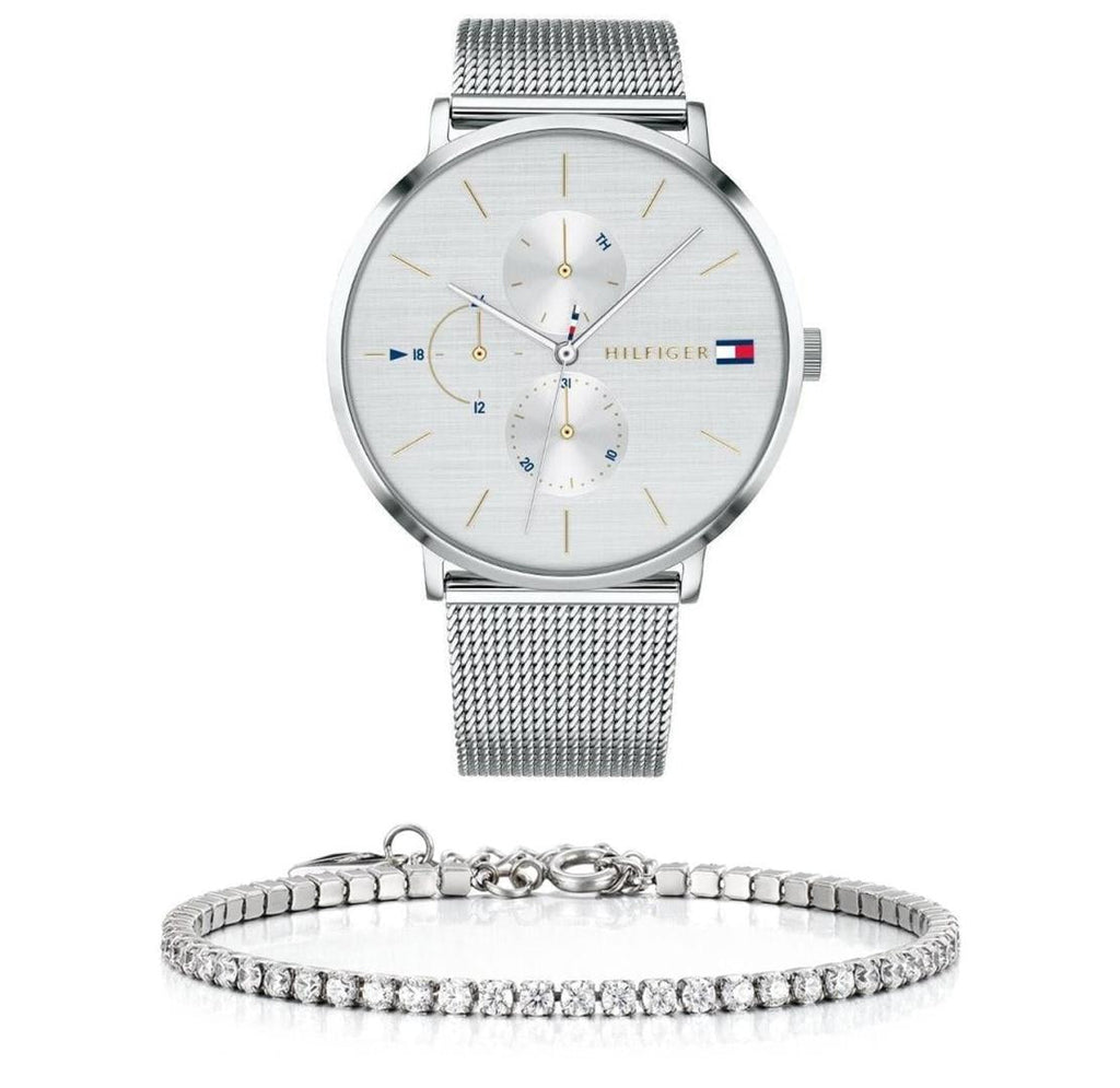 Tommy Hilfiger Jenna Quartz Silver Dial Silver Mesh Bracelet Watch For Women - 1781942 Buy Now By Tommy Hilfiger