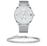 Tommy Hilfiger Jenna Quartz Silver Dial Silver Mesh Bracelet Watch For Women - 1781942 Buy Now By Tommy Hilfiger