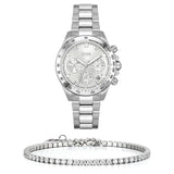 Hugo Boss Novia Chronograph Silver Dial Silver Steel Strap Watch for Women - 1502616 Buy Now By Hugo Boss