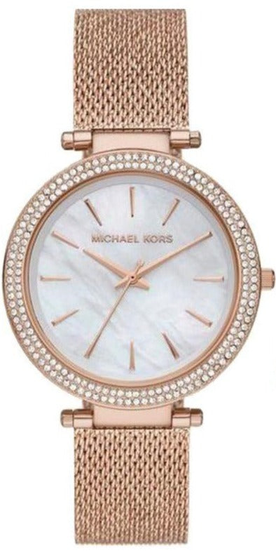 Michael Kors Darci Quartz Mother of Pearl White Dial Rose Gold Mesh Bracelet Watch For Women - MK4519 Buy Now By Michael Kors