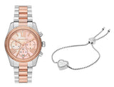 Michael Kors Lexington Chronograph Rose Gold Dial Two Tone Steel Strap Watch For Women - MK7219 Buy Now By Michael Kors