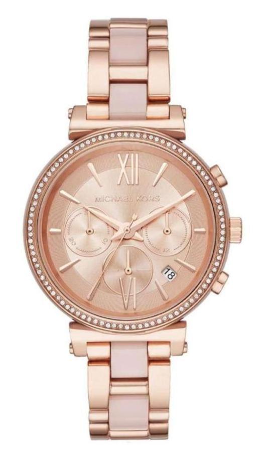 Michael Kors Sofie Chronograph Rose Gold Dial Rose Gold Steel Strap Watch For Women - MK6560 Buy Now By Michael Kors