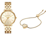 Michael Kors Pyper Quartz Gold Dial Gold Steel Strap Watch For Women - MK3898 Buy Now By Michael Kors