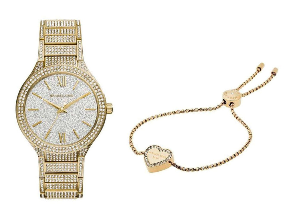Michael Kors Kerry Crystals Gold Dial Gold Steel Strap Watch For Women - MK3360 Buy Now By Michael Kors