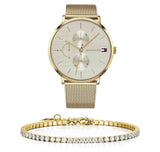 Tommy Hilfiger Jenna Quartz White Dial Gold Mesh Bracelet Watch For Women - 1781943 Buy Now By Tommy Hilfiger