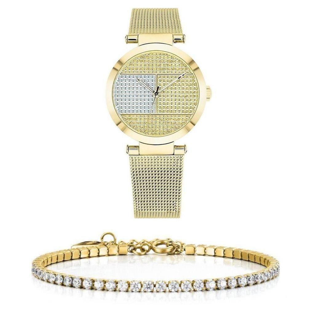 Tommy Hilfiger Lynn Quartz Gold Dial Gold Mesh Bracelet Watch For Women - 1781867 Buy Now By Tommy Hilfiger