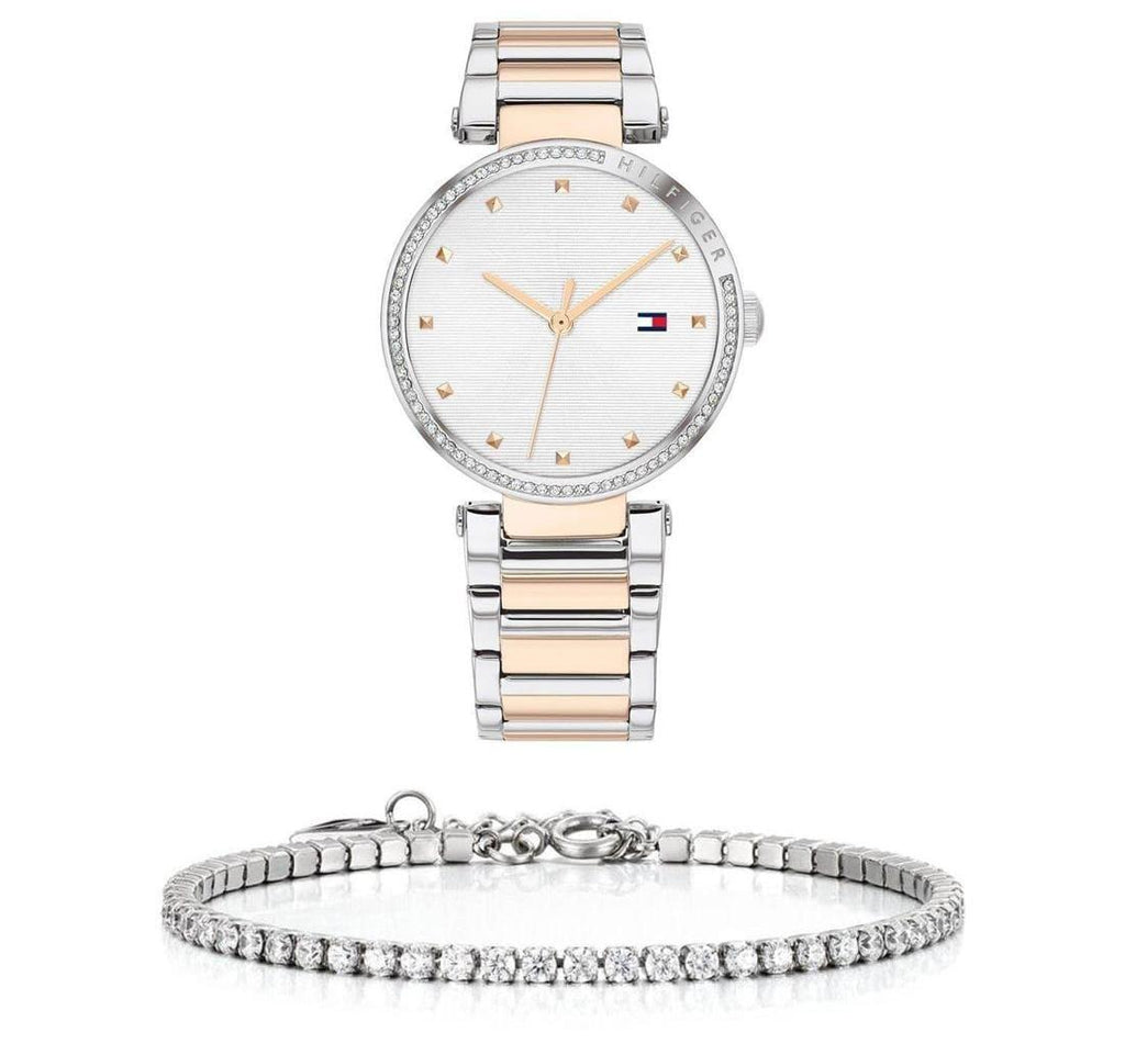 Tommy Hilfiger Lynn Quartz White Dial Two Tone Steel Strap Watch For Women - 1782236 Buy Now By Tommy Hilfiger