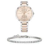 Tommy Hilfiger Angela Chronograph Pink Dial Two Tone Steel Strap Watch for Women - 1782127 Buy Now By Tommy Hilfiger