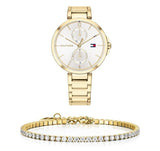 Tommy Hilfiger Angela White Dial Gold Steel Strap Watch for Women - 1782128 Buy Now By Tommy Hilfiger