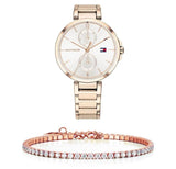 Tommy Hilfiger Angela Quartz White Dial Rose Gold Steel Strap Watch for Women - 1782124 Buy Now By Tommy Hilfiger