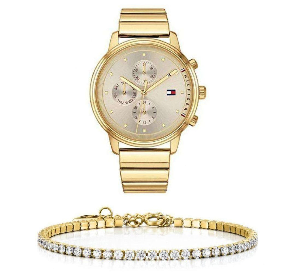 Tommy Hilfiger Blake White Dial Gold Steel Strap Watch for Women - 1781905 Buy Now By Tommy Hilfiger